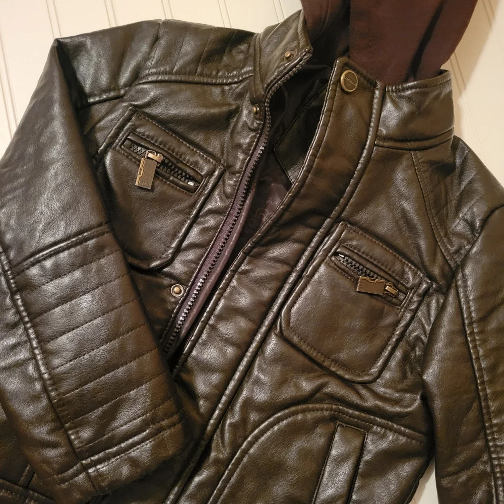 Urban Republic Faux Leather Moto Jacket Boys Size 5